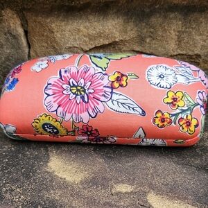Vera Bradley Salmon Floral Glasses Case -